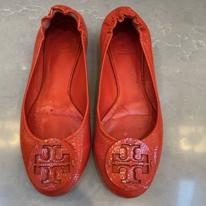 Tory Burch Ballet Flat - Orange Patent Leather